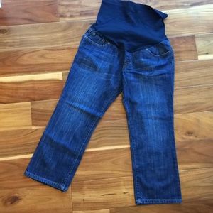 Liz Lange cropped maternity jeans